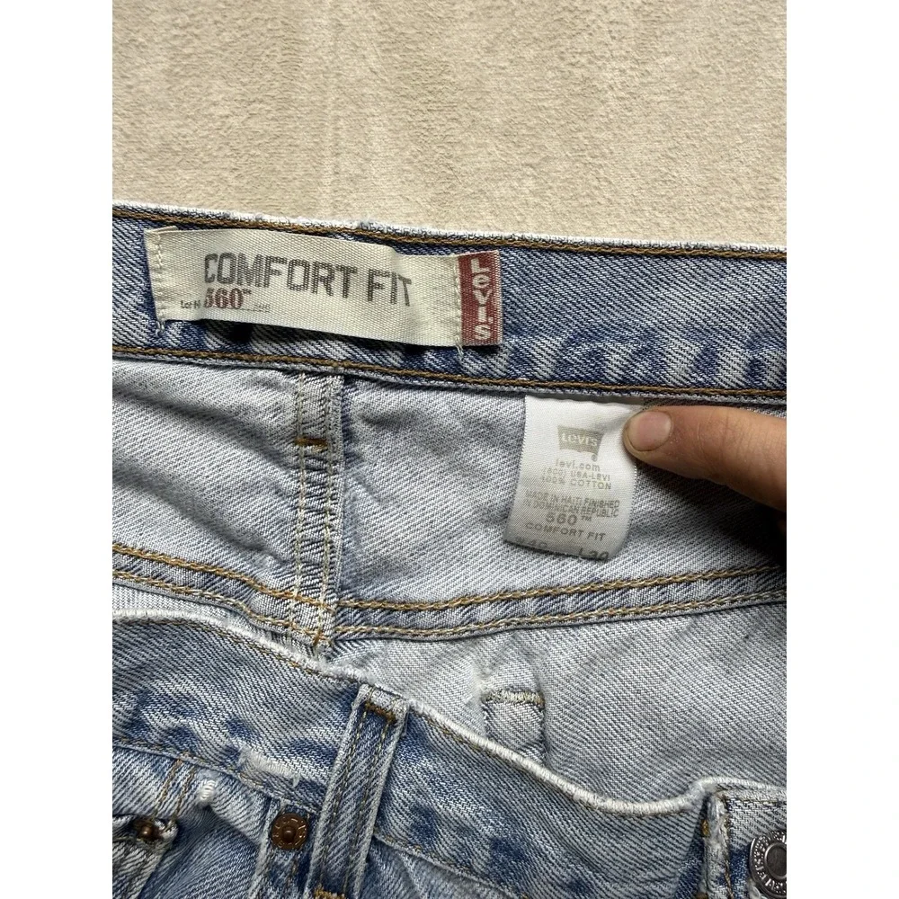 VTG Levis 560 Jeans Mens 40x30 Blue Light Wash Denim Loose Tapered Made USA 90s